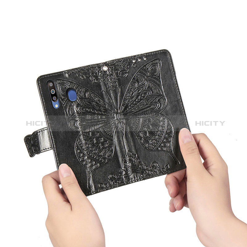 Coque Portefeuille Papillon Livre Cuir Etui Clapet pour Samsung Galaxy M30 Plus
