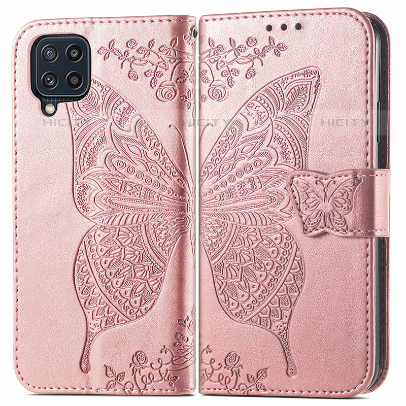 Coque Portefeuille Papillon Livre Cuir Etui Clapet pour Samsung Galaxy M32 4G Plus