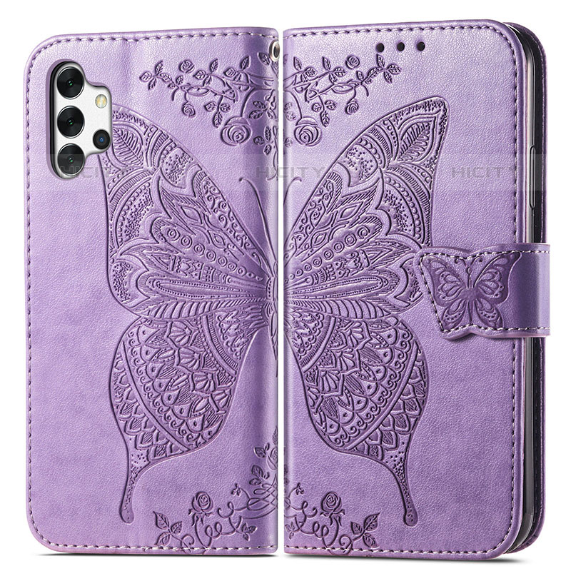 Coque Portefeuille Papillon Livre Cuir Etui Clapet pour Samsung Galaxy M32 5G Plus
