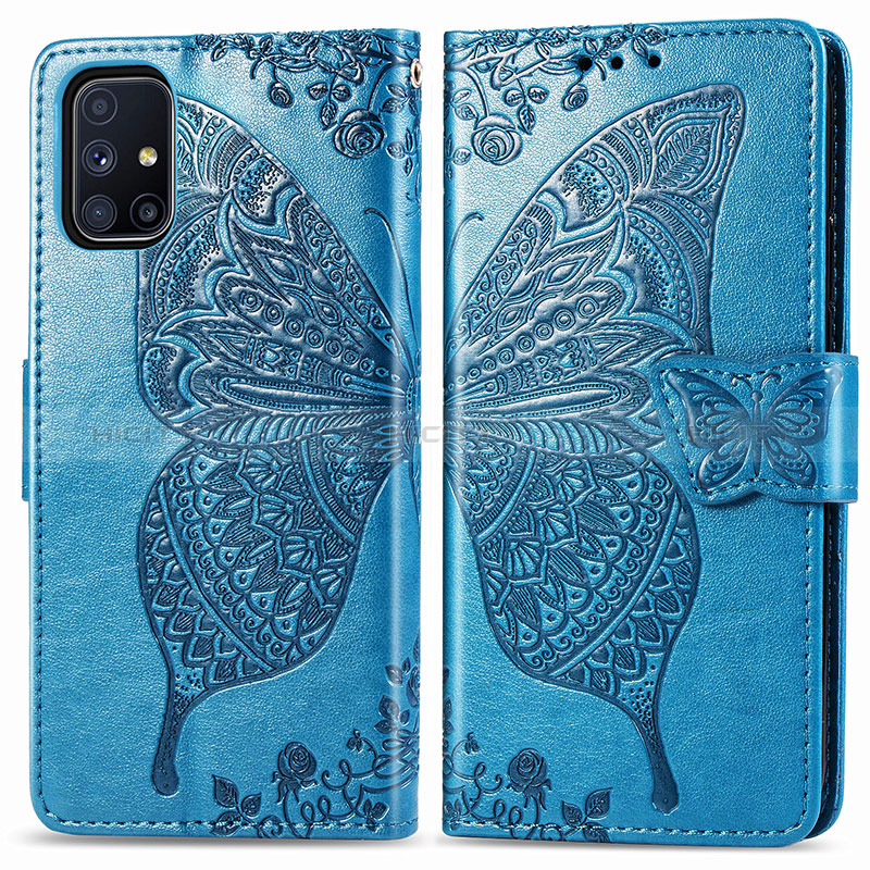 Coque Portefeuille Papillon Livre Cuir Etui Clapet pour Samsung Galaxy M51 Plus