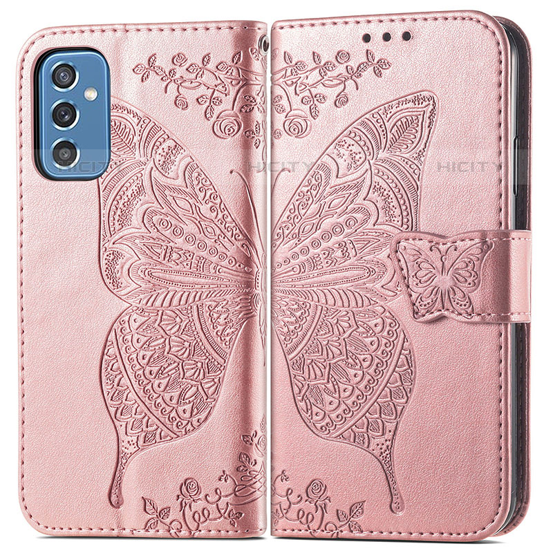 Coque Portefeuille Papillon Livre Cuir Etui Clapet pour Samsung Galaxy M52 5G Plus