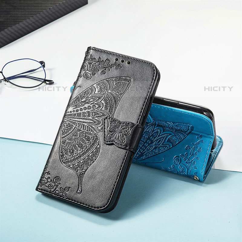 Coque Portefeuille Papillon Livre Cuir Etui Clapet pour Samsung Galaxy S21 Ultra 5G Plus