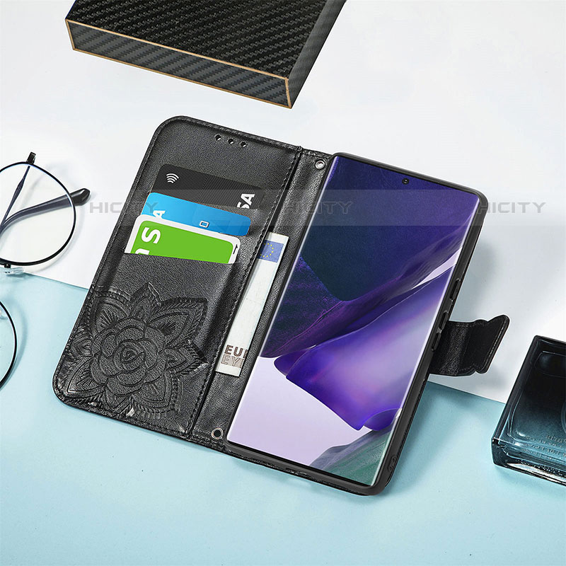 Coque Portefeuille Papillon Livre Cuir Etui Clapet pour Samsung Galaxy S23 Ultra 5G Plus