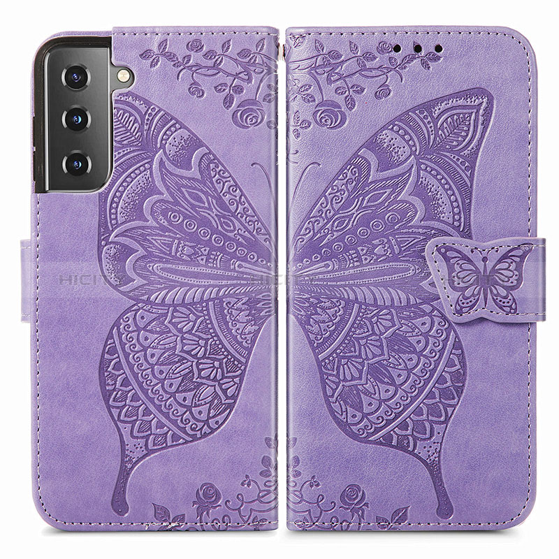 Coque Portefeuille Papillon Livre Cuir Etui Clapet pour Samsung Galaxy S24 Plus 5G Plus