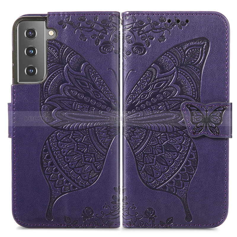 Coque Portefeuille Papillon Livre Cuir Etui Clapet pour Samsung Galaxy S24 Plus 5G Plus