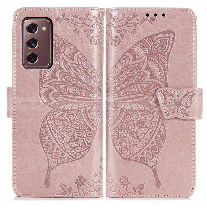Coque Portefeuille Papillon Livre Cuir Etui Clapet pour Samsung Galaxy Z Fold2 5G Plus