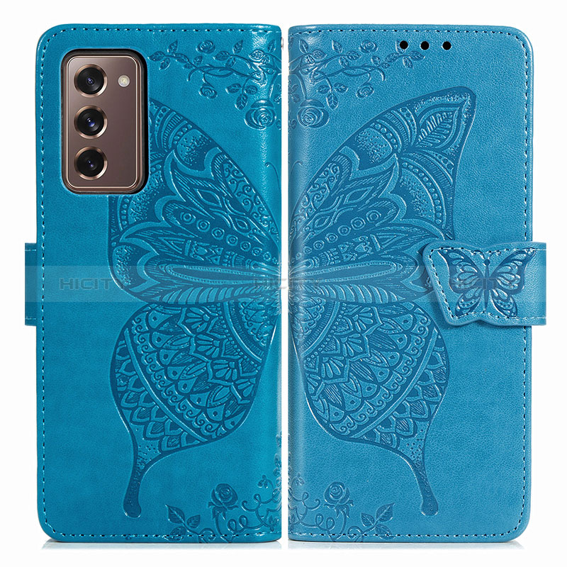 Coque Portefeuille Papillon Livre Cuir Etui Clapet pour Samsung Galaxy Z Fold2 5G Plus