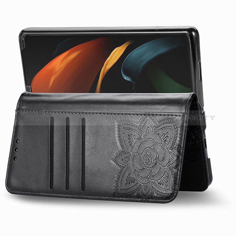 Coque Portefeuille Papillon Livre Cuir Etui Clapet pour Samsung Galaxy Z Fold3 5G Plus