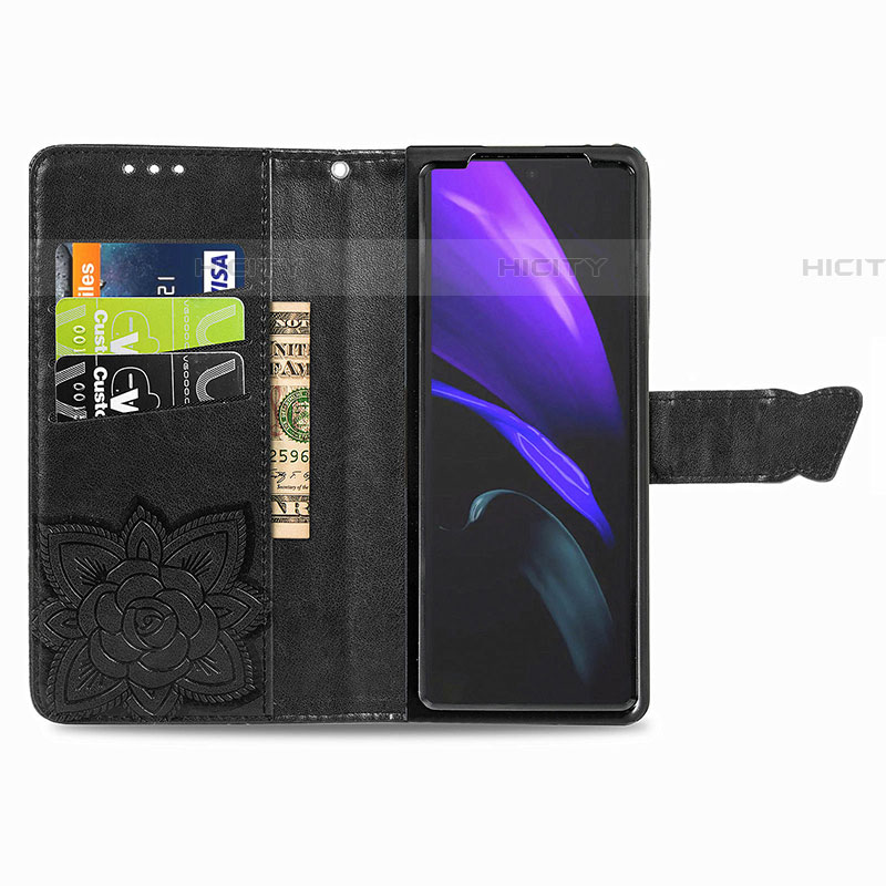 Coque Portefeuille Papillon Livre Cuir Etui Clapet pour Samsung Galaxy Z Fold4 5G Plus