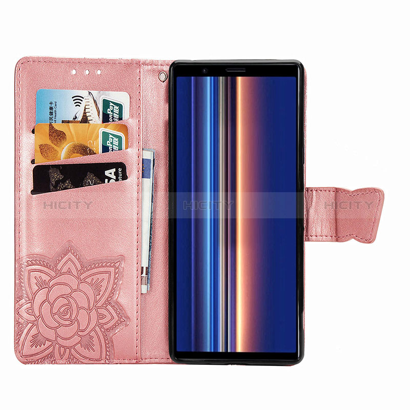 Coque Portefeuille Papillon Livre Cuir Etui Clapet pour Sony Xperia 5 Plus