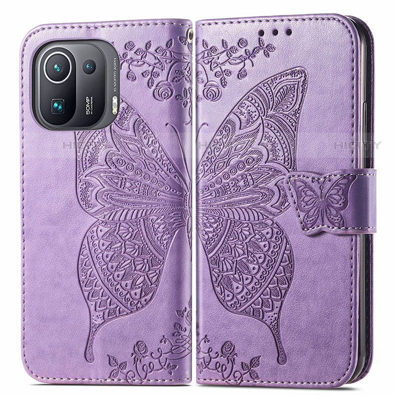 Coque Portefeuille Papillon Livre Cuir Etui Clapet pour Xiaomi Mi 11 Pro 5G Plus