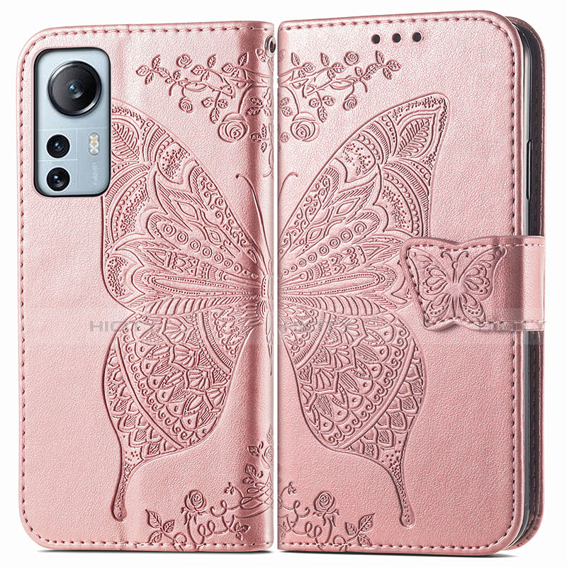 Coque Portefeuille Papillon Livre Cuir Etui Clapet pour Xiaomi Mi 12 5G Plus