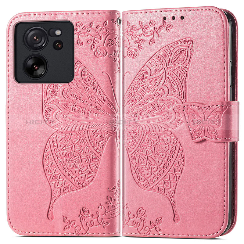 Coque Portefeuille Papillon Livre Cuir Etui Clapet pour Xiaomi Mi 13T 5G Plus