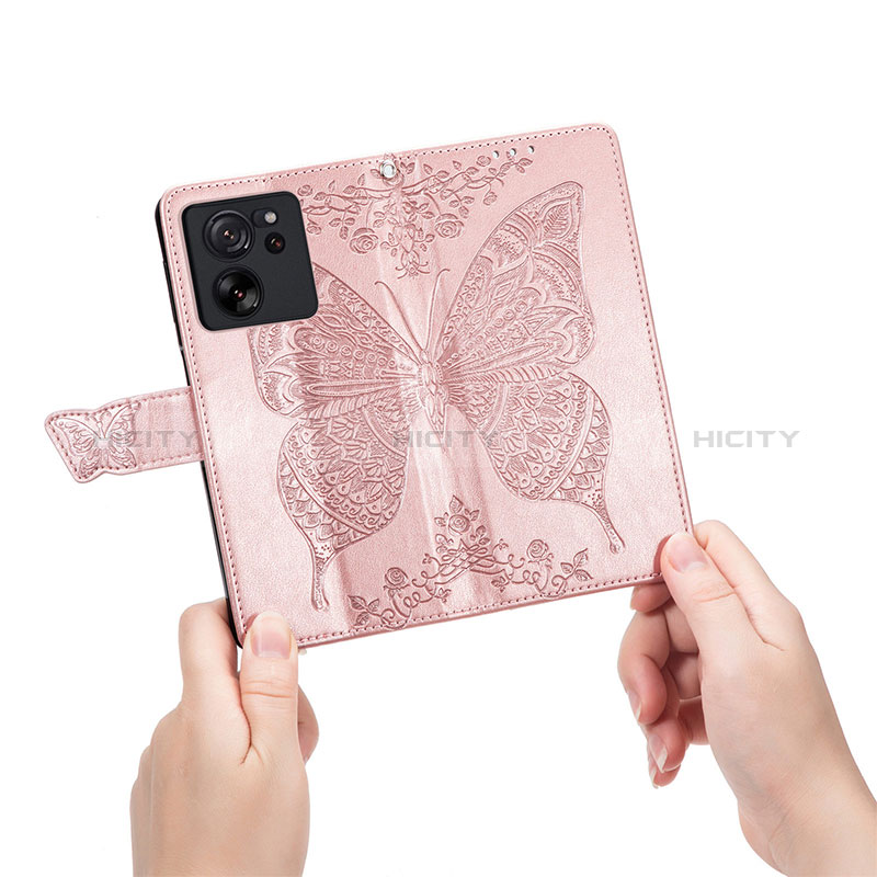 Coque Portefeuille Papillon Livre Cuir Etui Clapet pour Xiaomi Mi 13T Pro 5G Plus