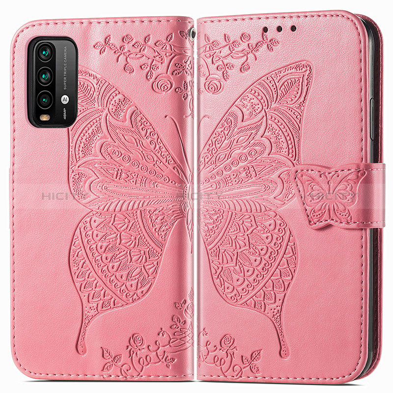 Coque Portefeuille Papillon Livre Cuir Etui Clapet pour Xiaomi Redmi 9T 4G Plus