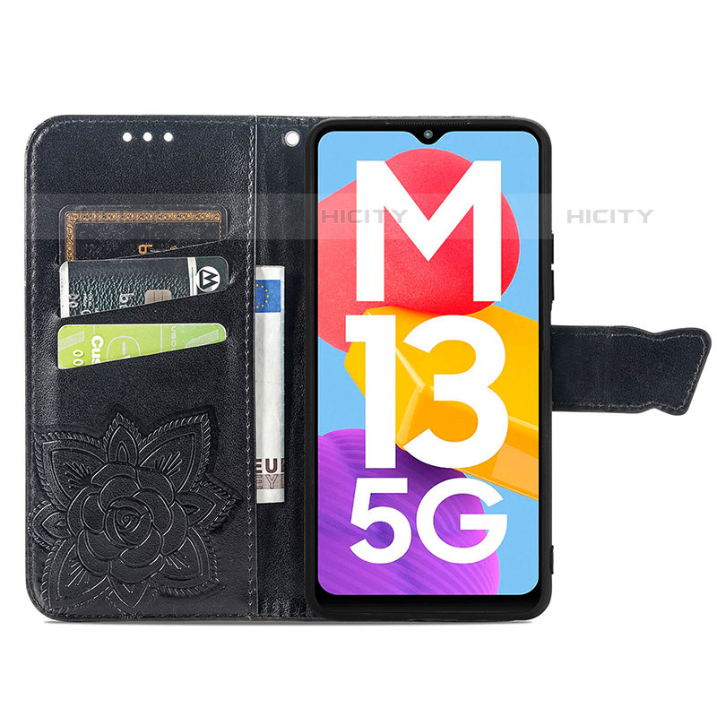 Coque Portefeuille Papillon Livre Cuir Etui Clapet S01D pour Samsung Galaxy M13 5G Plus