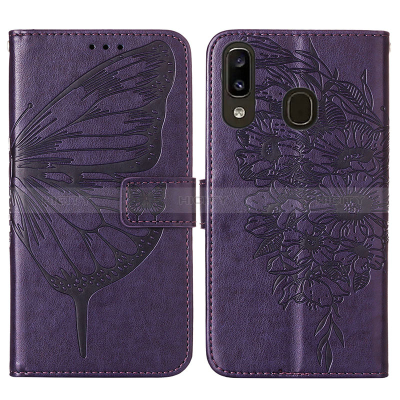 Coque Portefeuille Papillon Livre Cuir Etui Clapet Y01B pour Samsung Galaxy A30 Plus