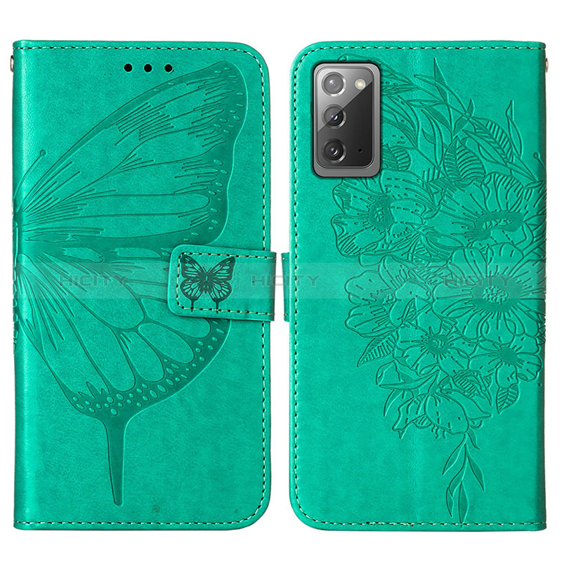 Coque Portefeuille Papillon Livre Cuir Etui Clapet Y01B pour Samsung Galaxy Note 20 5G Plus