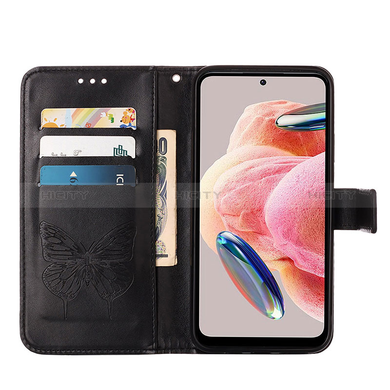 Coque Portefeuille Papillon Livre Cuir Etui Clapet YB1 pour Xiaomi Redmi Note 12 4G Plus