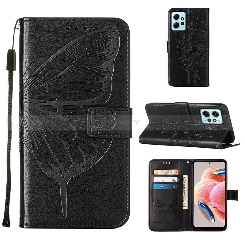 Coque Portefeuille Papillon Livre Cuir Etui Clapet YB1 pour Xiaomi Redmi Note 12 4G Plus