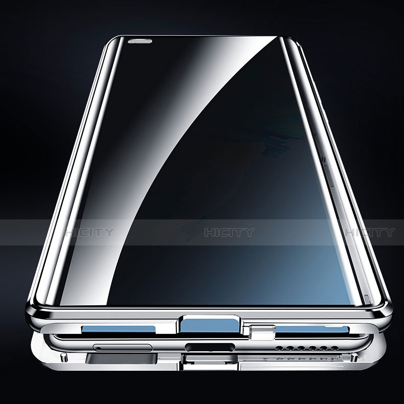 Coque Rebord Bumper Luxe Aluminum Metal Miroir 360 Degres Housse Etui Aimant K01 pour Huawei Mate 40E Pro 4G Plus