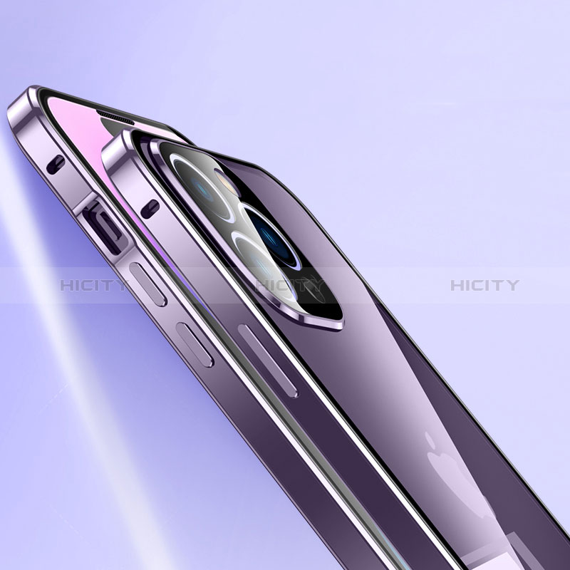 Coque Rebord Bumper Luxe Aluminum Metal Miroir 360 Degres Housse Etui Aimant LK1 pour Apple iPhone 14 Plus Plus