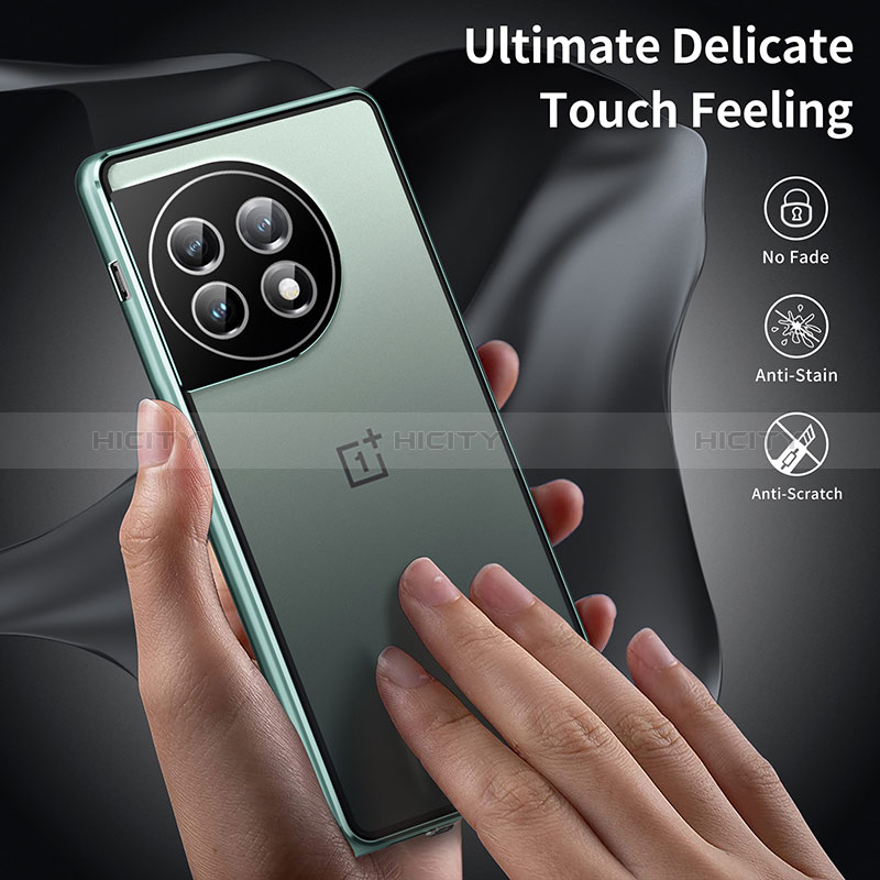 Coque Rebord Bumper Luxe Aluminum Metal Miroir 360 Degres Housse Etui Aimant LK1 pour OnePlus 11 5G Plus