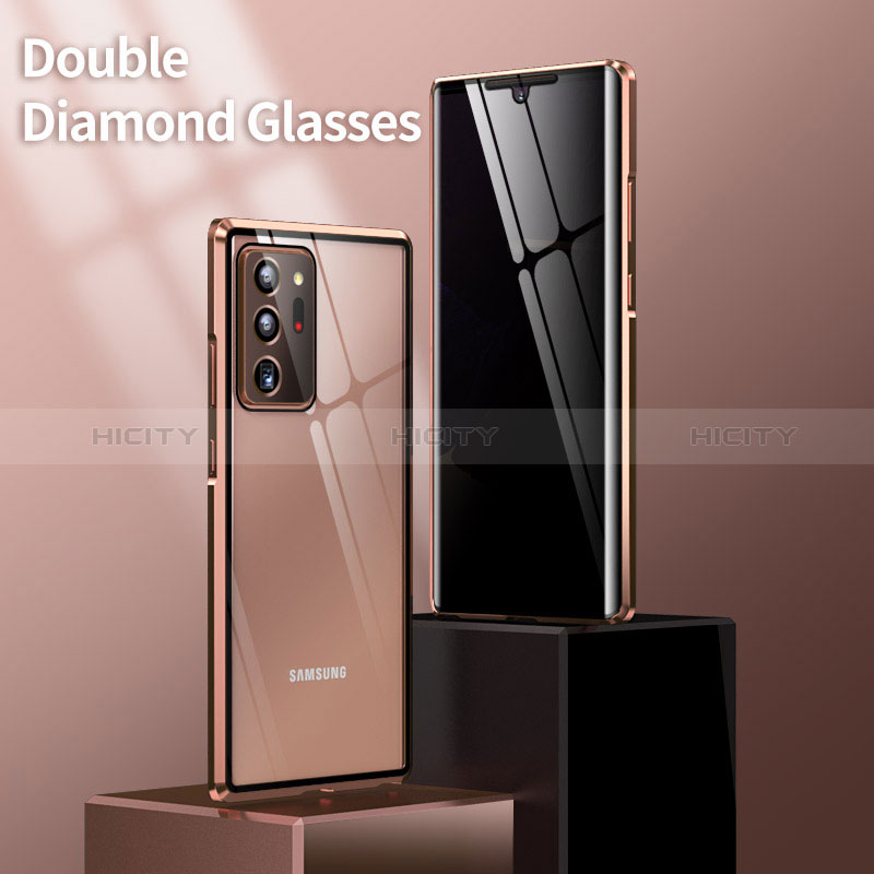 Coque Rebord Bumper Luxe Aluminum Metal Miroir 360 Degres Housse Etui Aimant LK1 pour Samsung Galaxy Note 20 Ultra 5G Plus