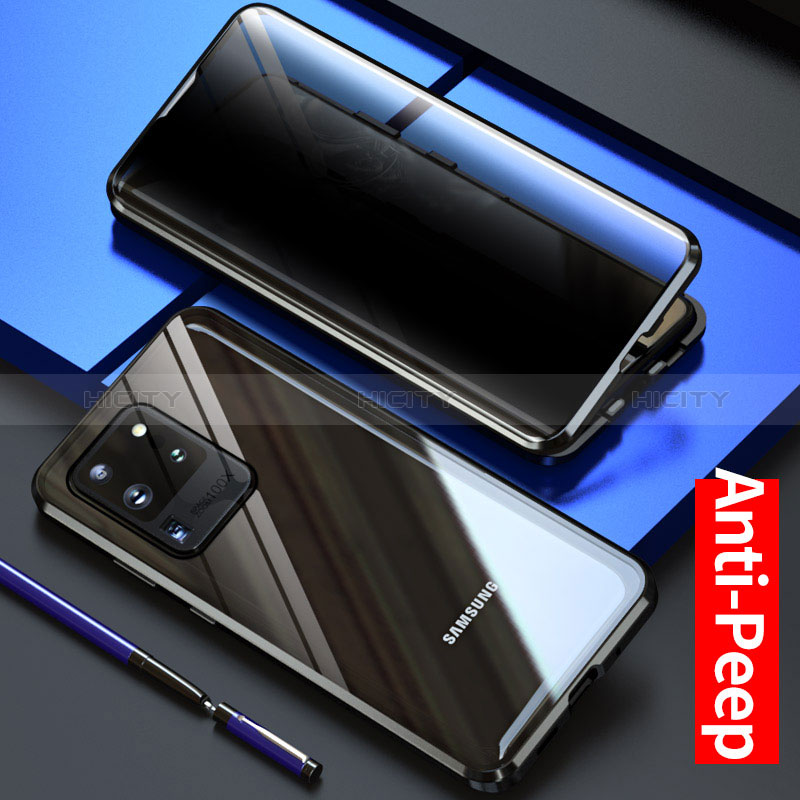 Coque Rebord Bumper Luxe Aluminum Metal Miroir 360 Degres Housse Etui Aimant LK1 pour Samsung Galaxy S20 Ultra Plus