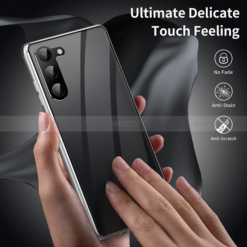 Coque Rebord Bumper Luxe Aluminum Metal Miroir 360 Degres Housse Etui Aimant LK1 pour Samsung Galaxy S22 Plus 5G Plus