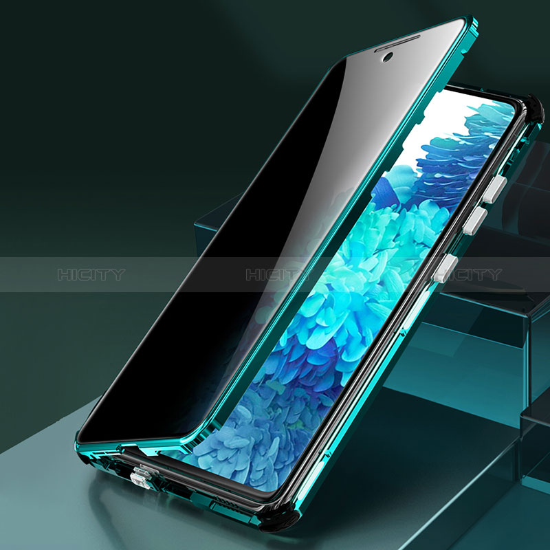 Coque Rebord Bumper Luxe Aluminum Metal Miroir 360 Degres Housse Etui Aimant LK2 pour Samsung Galaxy Note 20 Ultra 5G Plus