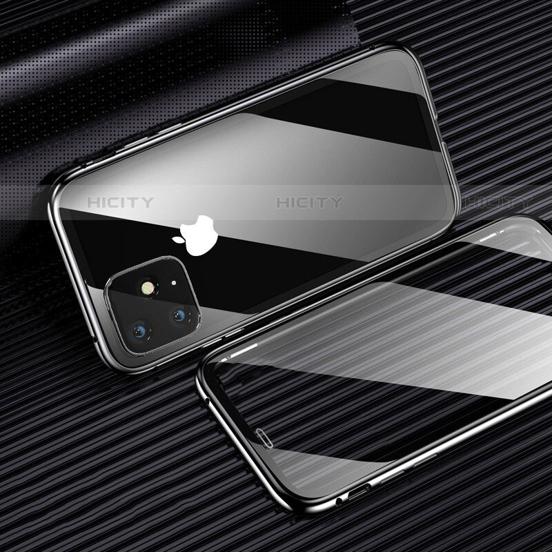 Coque Rebord Bumper Luxe Aluminum Metal Miroir 360 Degres Housse Etui Aimant M03 pour Apple iPhone 11 Pro Max Plus