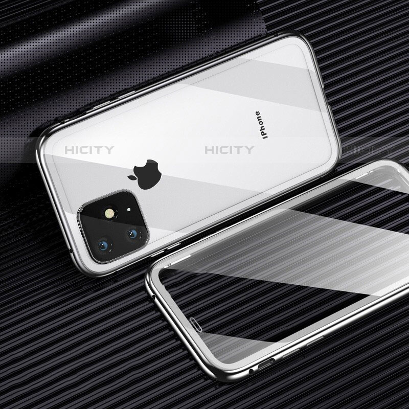 Coque Rebord Bumper Luxe Aluminum Metal Miroir 360 Degres Housse Etui Aimant M03 pour Apple iPhone 11 Pro Plus