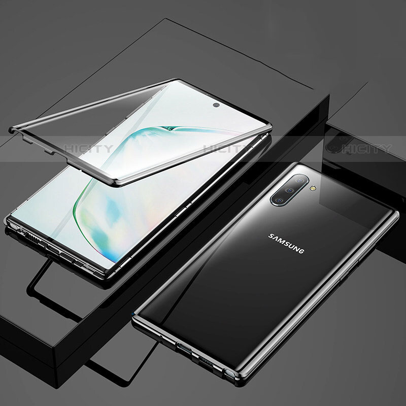 Coque Rebord Bumper Luxe Aluminum Metal Miroir 360 Degres Housse Etui Aimant M03 pour Samsung Galaxy Note 10 5G Plus