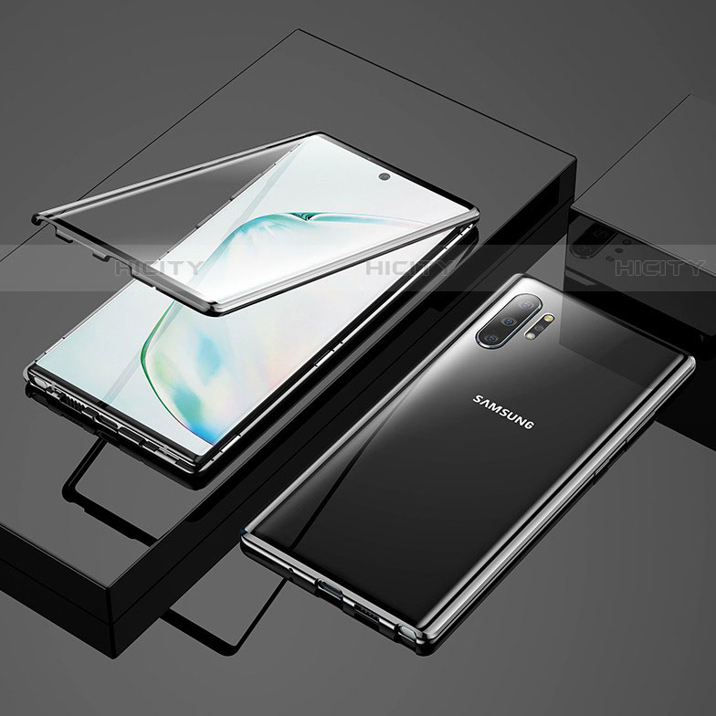 Coque Rebord Bumper Luxe Aluminum Metal Miroir 360 Degres Housse Etui Aimant M03 pour Samsung Galaxy Note 10 Plus 5G Plus