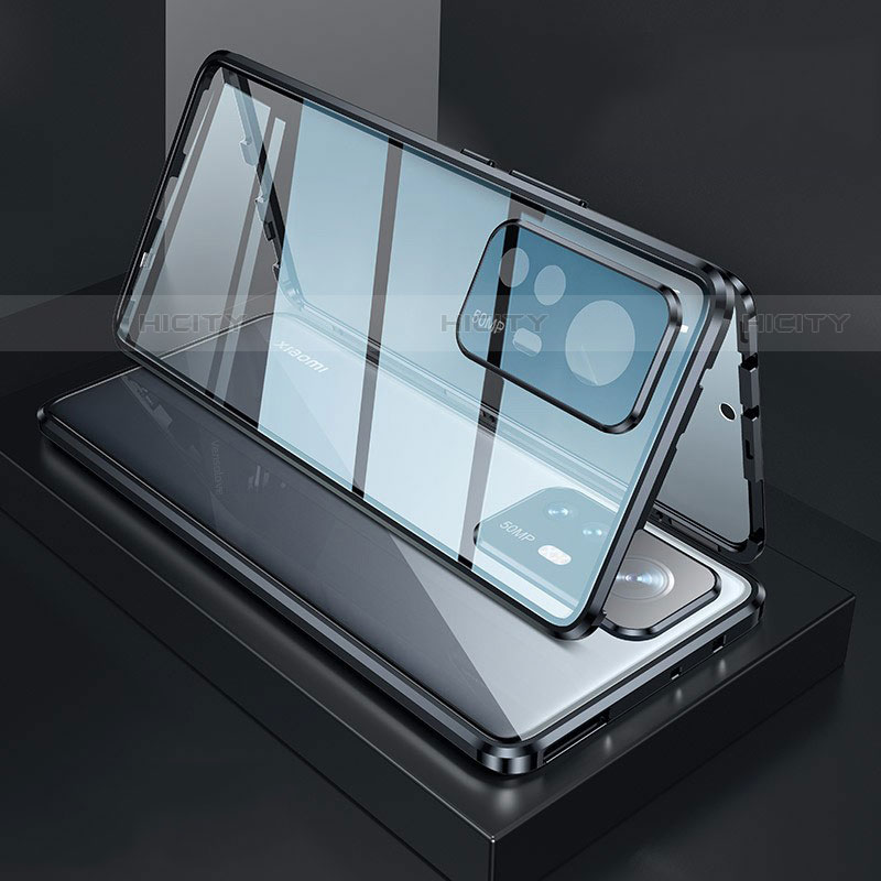 Coque Rebord Bumper Luxe Aluminum Metal Miroir 360 Degres Housse Etui Aimant M03 pour Xiaomi Mi 12 Pro 5G Plus