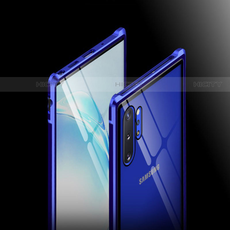 Coque Rebord Bumper Luxe Aluminum Metal Miroir 360 Degres Housse Etui Aimant M04 pour Samsung Galaxy Note 10 Plus Plus