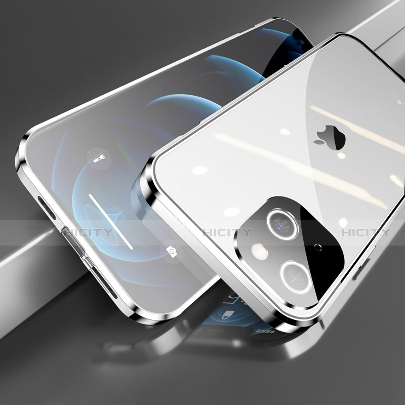 Coque Rebord Bumper Luxe Aluminum Metal Miroir 360 Degres Housse Etui Aimant M05 pour Apple iPhone 14 Plus