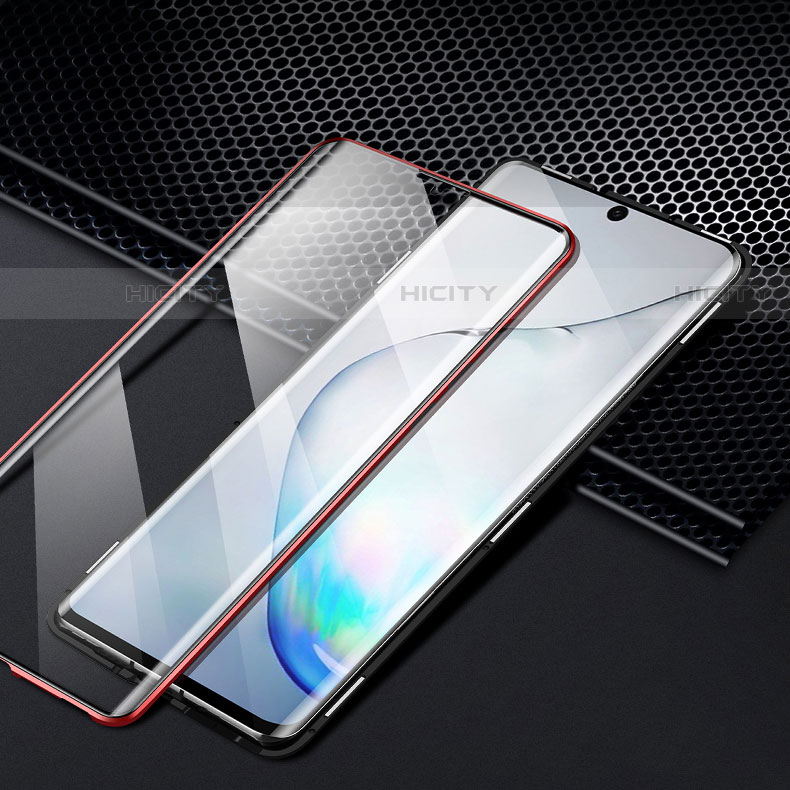 Coque Rebord Bumper Luxe Aluminum Metal Miroir 360 Degres Housse Etui Aimant M05 pour Samsung Galaxy Note 10 Plus Plus