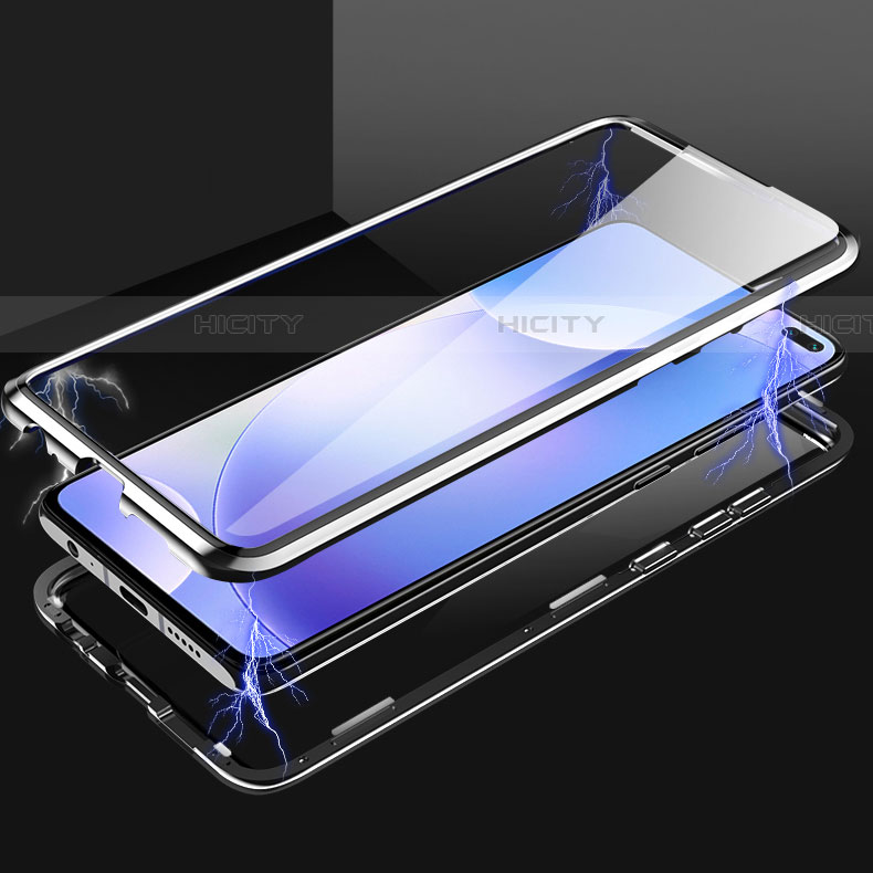 Coque Rebord Bumper Luxe Aluminum Metal Miroir 360 Degres Housse Etui Aimant M05 pour Xiaomi Redmi K30i 5G Plus