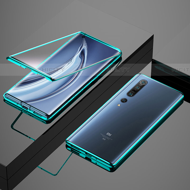 Coque Rebord Bumper Luxe Aluminum Metal Miroir 360 Degres Housse Etui Aimant M07 pour Xiaomi Mi 10 Pro Plus