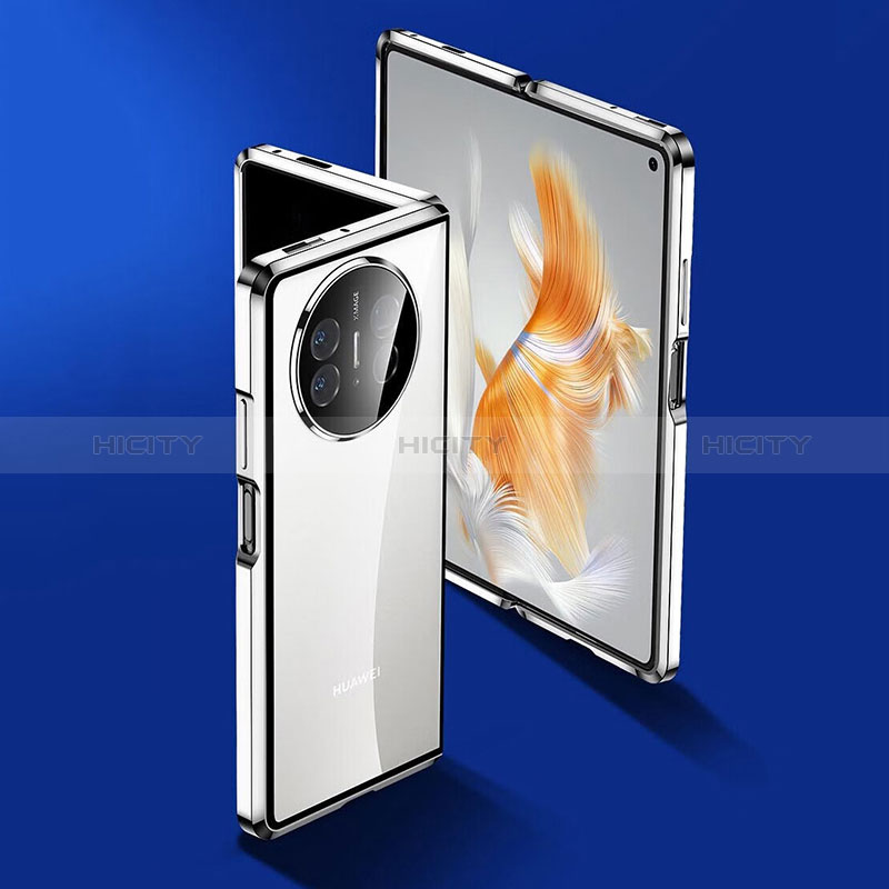 Coque Rebord Bumper Luxe Aluminum Metal Miroir 360 Degres Housse Etui Aimant P01 pour Huawei Mate X5 Plus