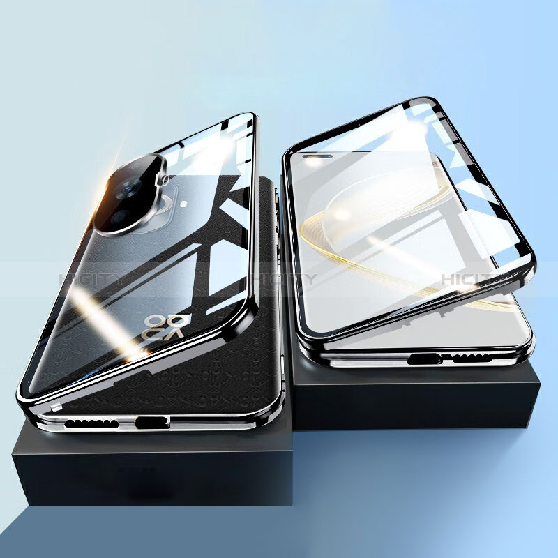 Coque Rebord Bumper Luxe Aluminum Metal Miroir 360 Degres Housse Etui Aimant P01 pour Huawei Nova 11 Pro Plus