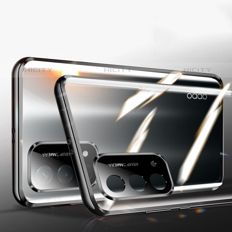 Coque Rebord Bumper Luxe Aluminum Metal Miroir 360 Degres Housse Etui Aimant P01 pour OnePlus Nord N200 5G Plus