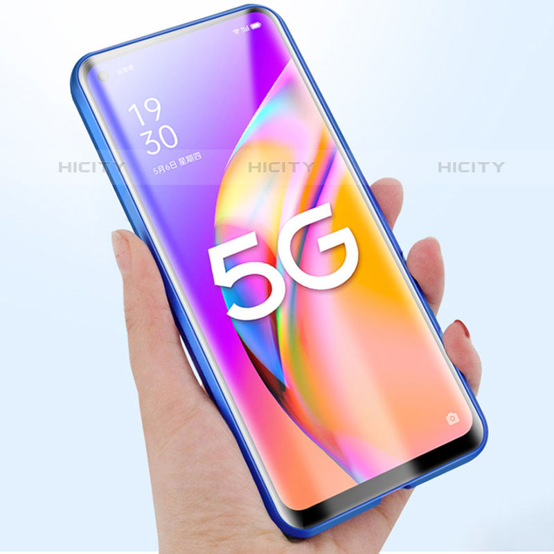 Coque Rebord Bumper Luxe Aluminum Metal Miroir 360 Degres Housse Etui Aimant P01 pour Oppo Reno5 Z 5G Plus