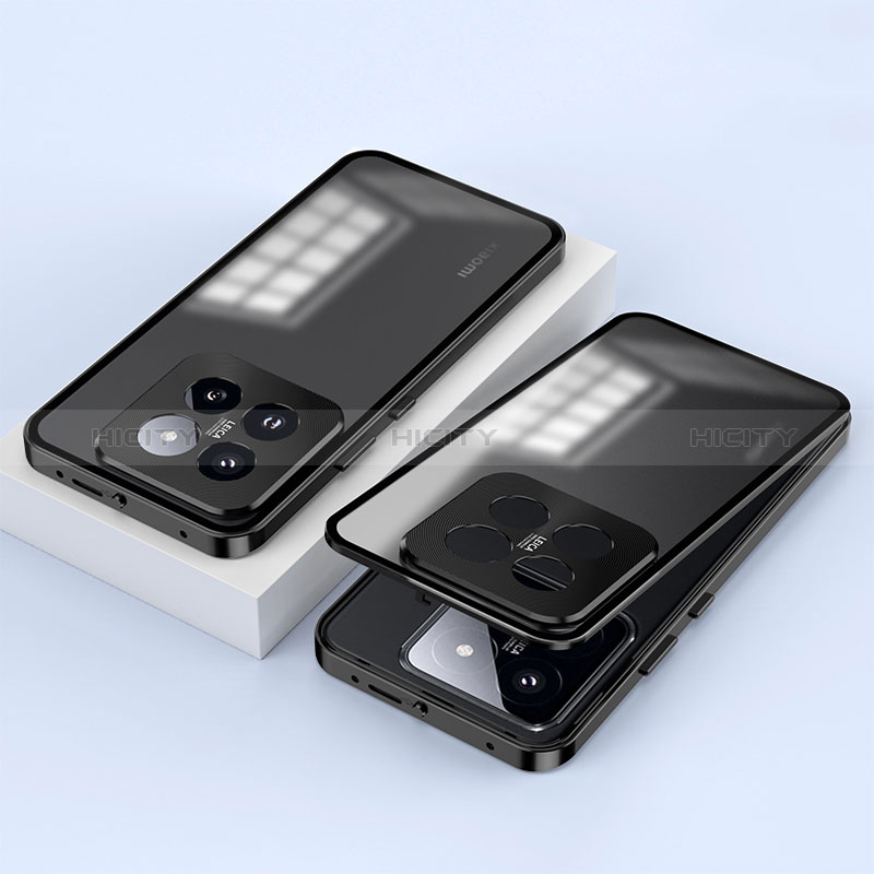 Coque Rebord Bumper Luxe Aluminum Metal Miroir 360 Degres Housse Etui Aimant P01 pour Xiaomi Mi 14 5G Plus