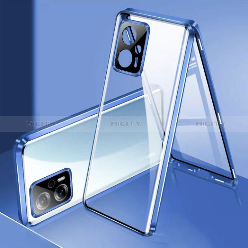 Coque Rebord Bumper Luxe Aluminum Metal Miroir 360 Degres Housse Etui Aimant P01 pour Xiaomi Redmi Note 11T Pro+ Plus 5G Plus