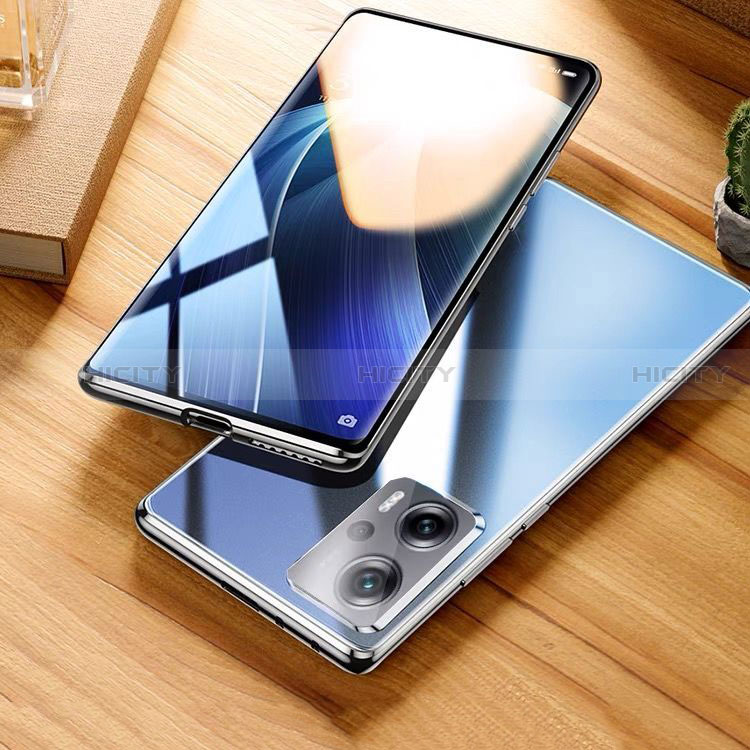 Coque Rebord Bumper Luxe Aluminum Metal Miroir 360 Degres Housse Etui Aimant P01 pour Xiaomi Redmi Note 11T Pro+ Plus 5G Plus