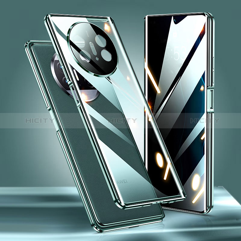 Coque Rebord Bumper Luxe Aluminum Metal Miroir 360 Degres Housse Etui Aimant P02 pour Huawei Mate X3 Plus