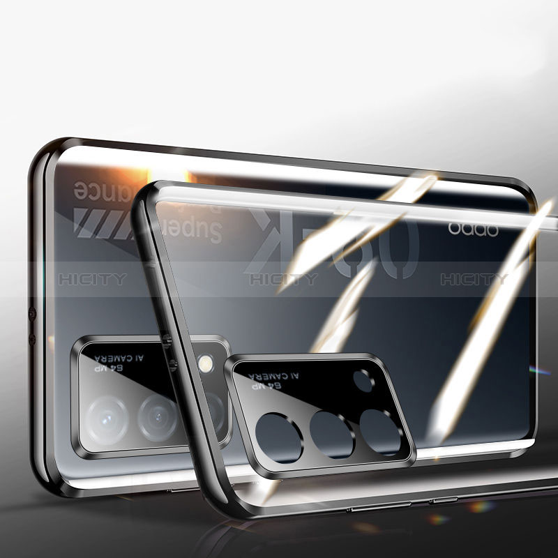 Coque Rebord Bumper Luxe Aluminum Metal Miroir 360 Degres Housse Etui Aimant P02 pour Oppo K9 5G Plus